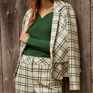 Pearl by Lela rose plaid jacket and matching pants